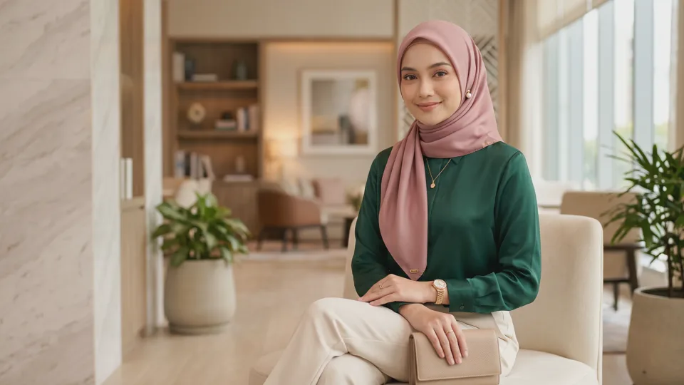 7 Tutorial Hijab Segi Empat Simple Elegan dan Kekinian yang Mudah Ditiru