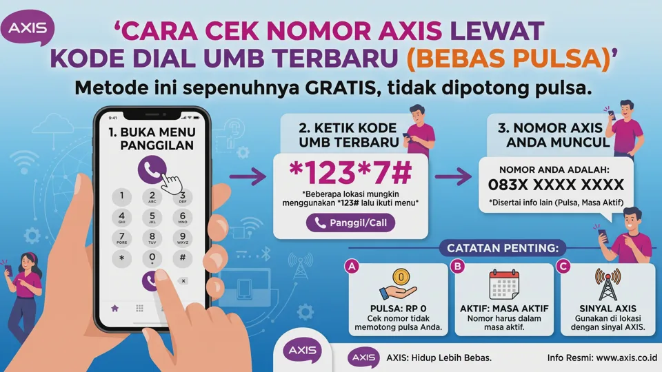 Cara Cek Nomor AXIS Lewat Kode Dial UMB Terbaru (Bebas Pulsa)