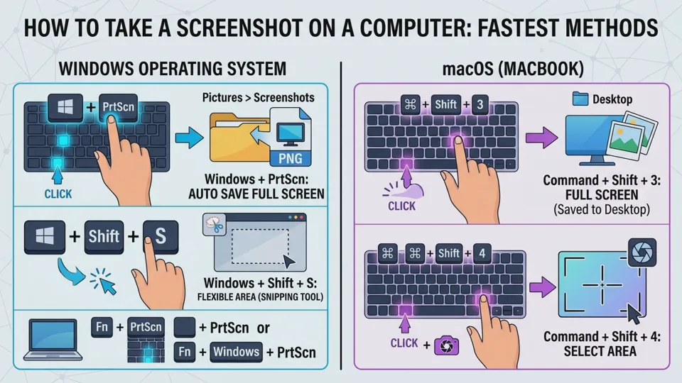 6 Cara Screenshot di Komputer dan Laptop (Windows & Mac) Cepat Tanpa Aplikasi