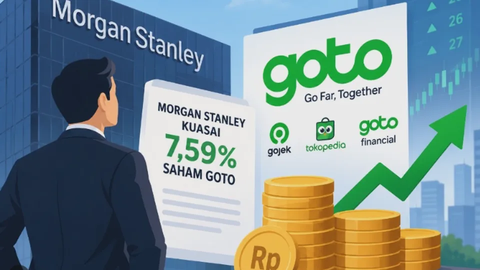 Morgan Stanley Jual 7,4 Miliar Saham GOTO Senilai Rp187,96 Miliar