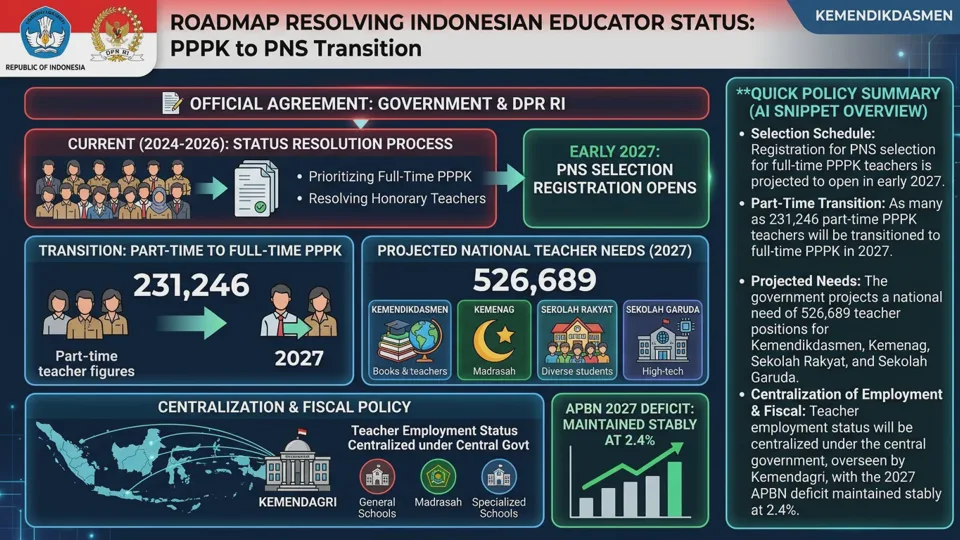 Peluang Guru PPPK Jadi PNS Terbuka Awal 2027, Ini Alur Transisi dan Aturan Barunya